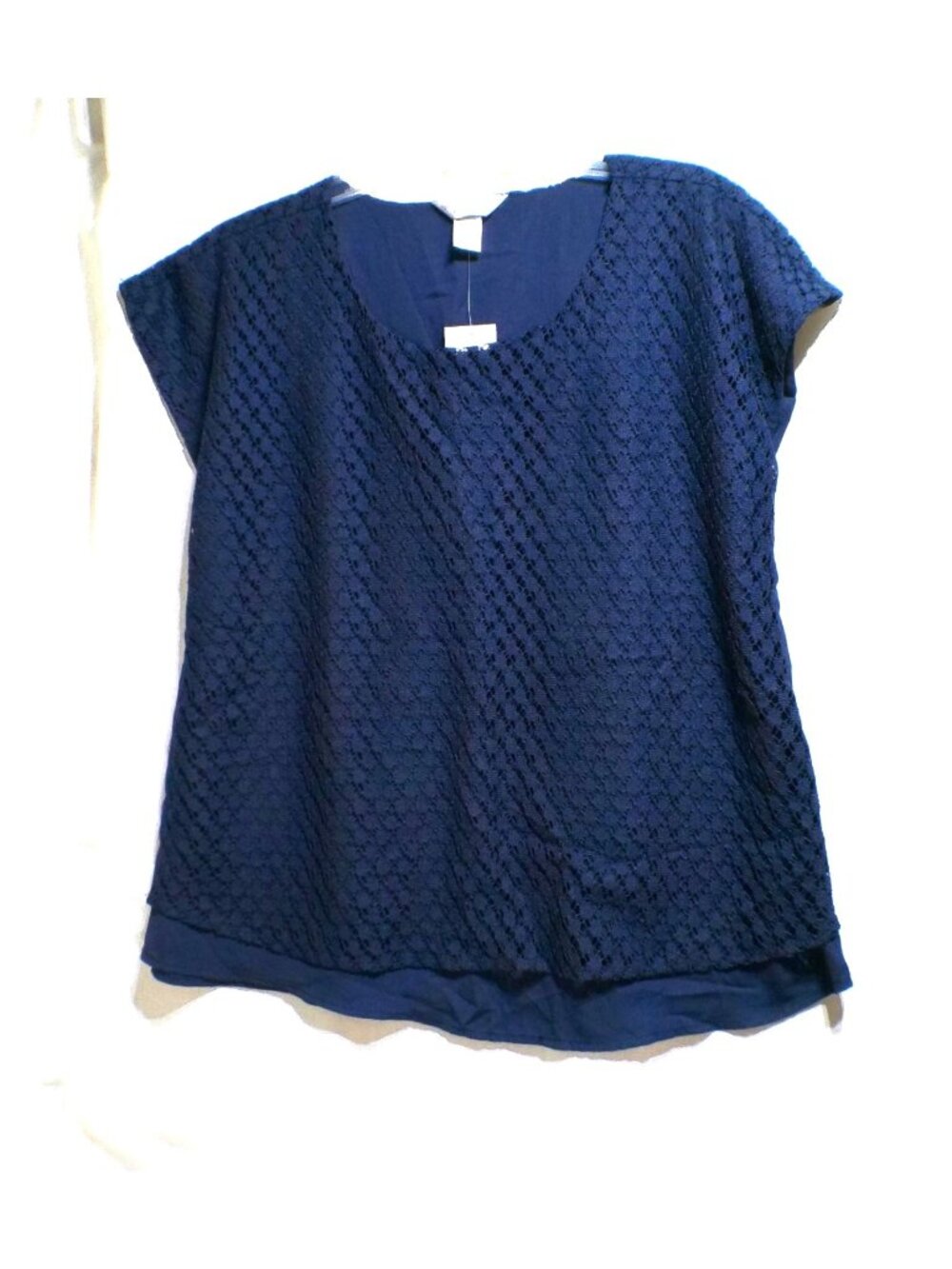 Christopher & Banks Top Tunic Blue Petite Medium NWT